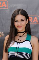VICTORIA JUSTICE on the Set of Extra in Universal City 07/28/2016