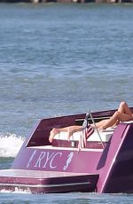 HAILEY BALDWIN in Swimsuit on the Boat in Miami 07/04/2016