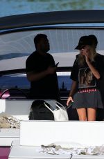 HAILEY BALDWIN in Swimsuit on the Boat in Miami 07/04/2016