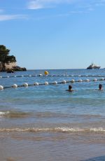 IMOGEN THOMAS in Bikini at a Beach in Monaco 07/20/2016