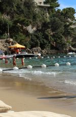 IMOGEN THOMAS in Bikini at a Beach in Monaco 07/20/2016