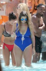 IMOGEN THOMAS in Swimsuit at a Pool in Ibiza 07/29/2016