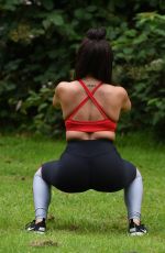 IMOGEN TOWNLEY Woirking Out at a Park in Manchester 07/24/2016