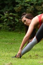 IMOGEN TOWNLEY Woirking Out at a Park in Manchester 07/24/2016