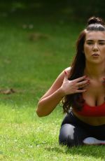 IMOGEN TOWNLEY Woirking Out at a Park in Manchester 07/24/2016
