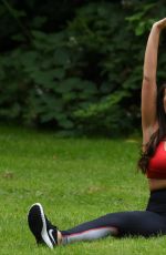 IMOGEN TOWNLEY Woirking Out at a Park in Manchester 07/24/2016