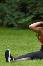 IMOGEN TOWNLEY Woirking Out at a Park in Manchester 07/24/2016