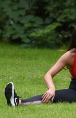IMOGEN TOWNLEY Woirking Out at a Park in Manchester 07/24/2016