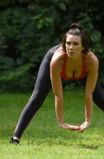 IMOGEN TOWNLEY Woirking Out at a Park in Manchester 07/24/2016