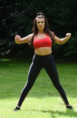 IMOGEN TOWNLEY Woirking Out at a Park in Manchester 07/24/2016