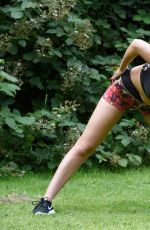 IMOGEN TOWNLEY Working Out at a Park in Manchester 07/21/2016