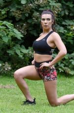 IMOGEN TOWNLEY Working Out at a Park in Manchester 07/21/2016
