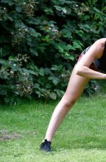 IMOGEN TOWNLEY Working Out at a Park in Manchester 07/21/2016