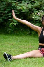 IMOGEN TOWNLEY Working Out at a Park in Manchester 07/21/2016