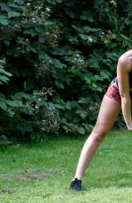 IMOGEN TOWNLEY Working Out at a Park in Manchester 07/21/2016