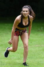 IMOGEN TOWNLEY Working Out at a Park in Manchester 07/21/2016