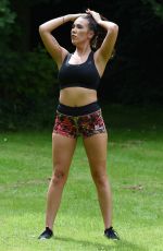 IMOGEN TOWNLEY Working Out at a Park in Manchester 07/21/2016