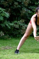 IMOGEN TOWNLEY Working Out at a Park in Manchester 07/21/2016