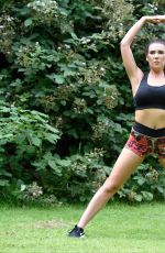 IMOGEN TOWNLEY Working Out at a Park in Manchester 07/21/2016
