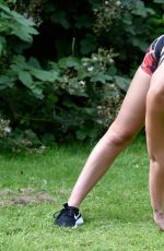 IMOGEN TOWNLEY Working Out at a Park in Manchester 07/21/2016