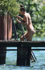 IRINA SHAYK in Bikini on Vacation at Garda Lake in Italy 07/17/2016