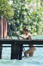 IRINA SHAYK in Bikini on Vacation at Garda Lake in Italy 07/17/2016