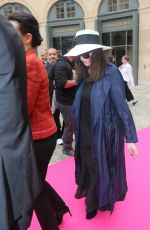 ISABELLE ADJANI at Schiaparelli Haute-couture Fashion Show in Paris 07/04/2016