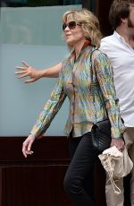 JANE FONDA Leaves Her Apartement in New York 07/08/2016