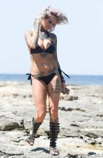 JEMMA LUCY in Bikini on the Beach in Ibiza 07/26/2016