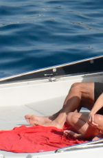 JENNIFER KAWKINS in Bikini at a Yacht in Capri 07/22/2016