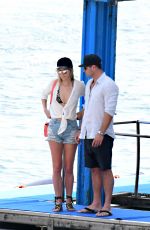 JENNIFER KAWKINS in Bikini at a Yacht in Capri 07/22/2016