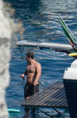 JENNIFER KAWKINS in Bikini at a Yacht in Capri 07/22/2016
