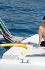 JENNIFER KAWKINS in Bikini at a Yacht in Capri 07/22/2016