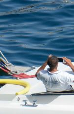 JENNIFER KAWKINS in Bikini at a Yacht in Capri 07/22/2016