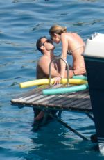 JENNIFER KAWKINS in Bikini at a Yacht in Capri 07/22/2016