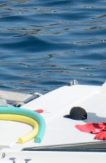 JENNIFER KAWKINS in Bikini at a Yacht in Capri 07/22/2016