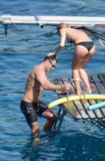 JENNIFER KAWKINS in Bikini at a Yacht in Capri 07/22/2016