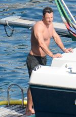 JENNIFER KAWKINS in Bikini at a Yacht in Capri 07/22/2016