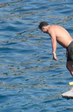 JENNIFER KAWKINS in Bikini at a Yacht in Capri 07/22/2016