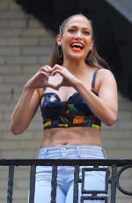 JENNIFER LOPEZ in Between Takes on a Music Video in New York 07/08/2016