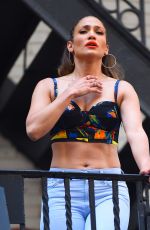 JENNIFER LOPEZ in Between Takes on a Music Video in New York 07/08/2016