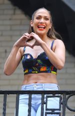 JENNIFER LOPEZ in Between Takes on a Music Video in New York 07/08/2016