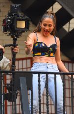 JENNIFER LOPEZ in Between Takes on a Music Video in New York 07/08/2016