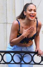 JENNIFER LOPEZ in Between Takes on a Music Video in New York 07/08/2016