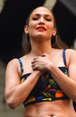 JENNIFER LOPEZ in Between Takes on a Music Video in New York 07/08/2016