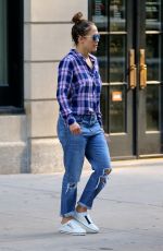 JENNIFER LOPEZ in Ripped Jeans Out in New York 07/12/2016