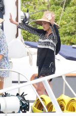 JESSICA ALBA in Bikini at a Boat in Hawaii 07/17/2016