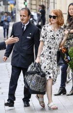 JESSICA CHASTAIN Aarrives at Her Hotel in Paris 07/02/2016