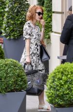 JESSICA CHASTAIN Aarrives at Her Hotel in Paris 07/02/2016