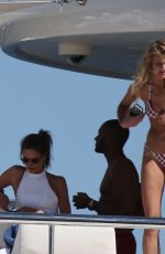 JOAN SMALLS, DOUTZEN KROES, ELSA HOSK and ALESSANDRA AMBROSIO at a Yach in St Tropez 07/20/2016